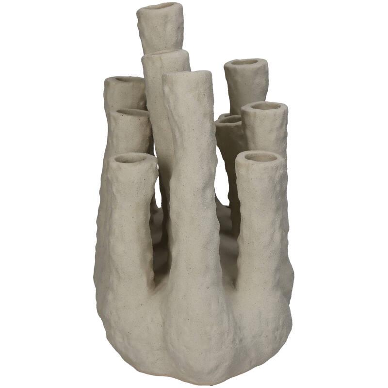 Blumenhalter XL – Mehrstielvase (Koralle & Ecru)