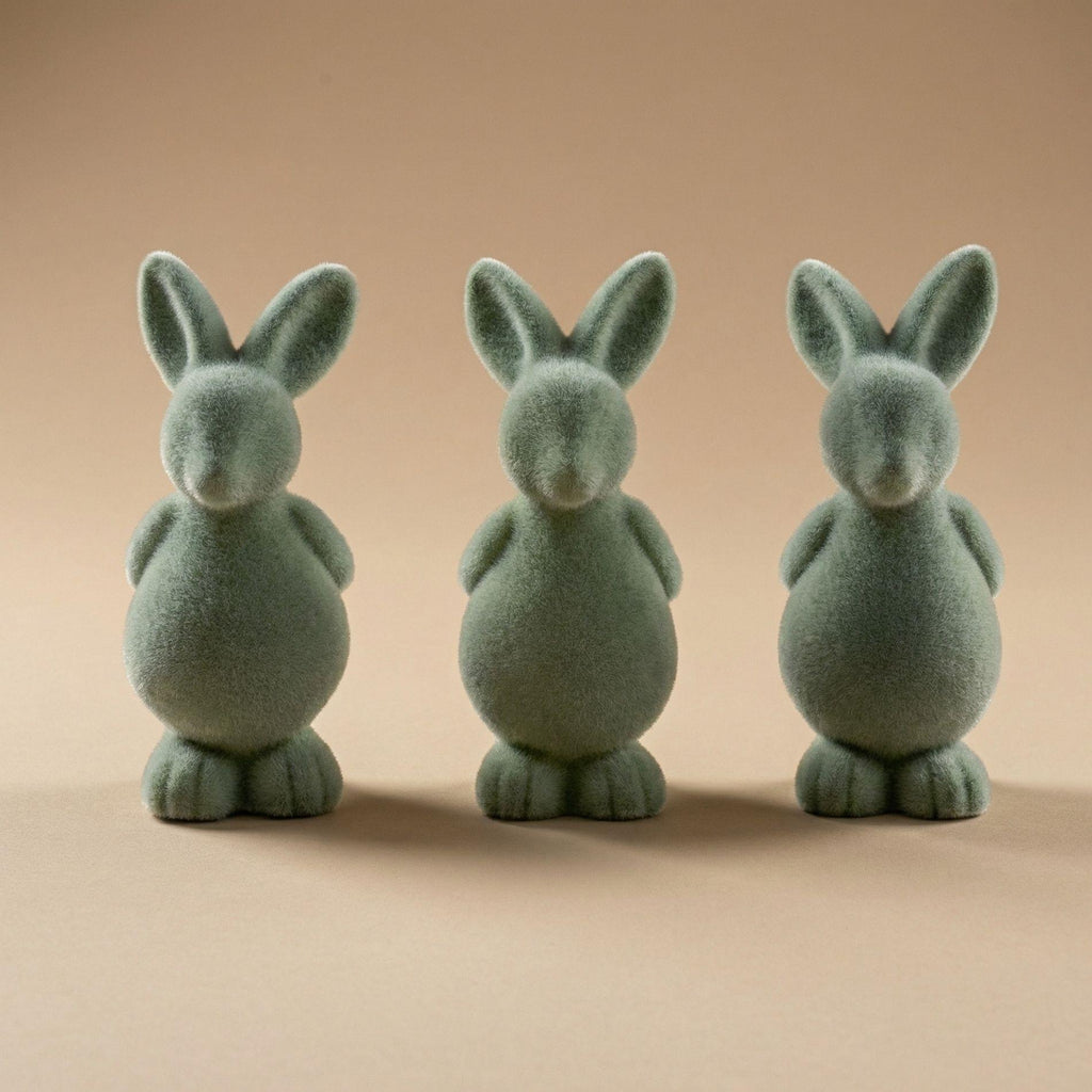 3er-Set Osterhasen – Samtige Akzente