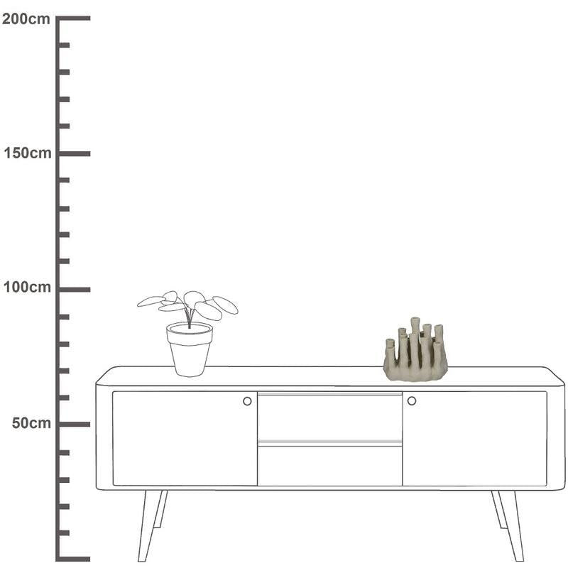 Blumenhalter XL – Mehrstielvase (Koralle & Ecru)