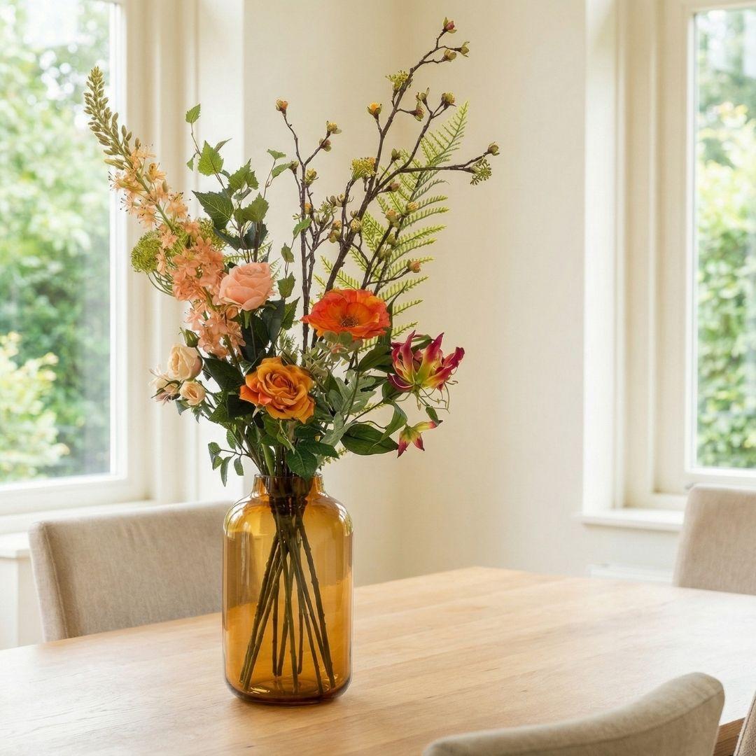 Kunstblumenstrauß „Amber Peach Deluxe“