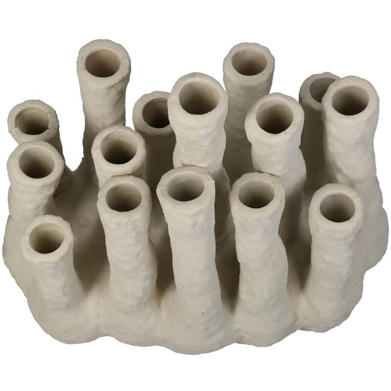 Blumenhalter XL – Mehrstielvase (Koralle & Ecru)